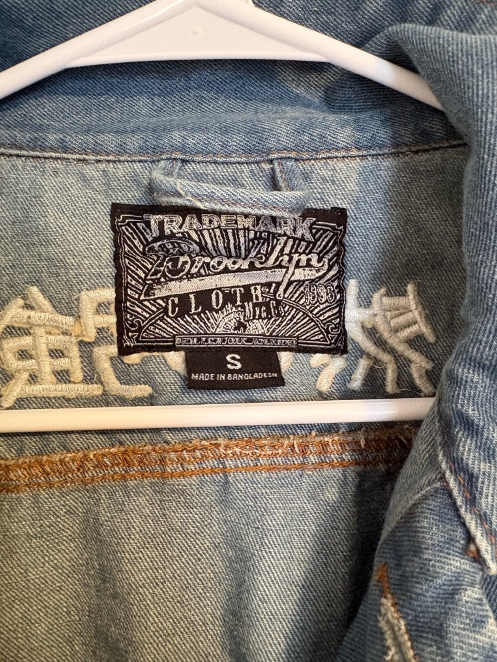 Japanese Art Denim Jacket – Statement Graphic Jean Jacket - Picture 4 of 6